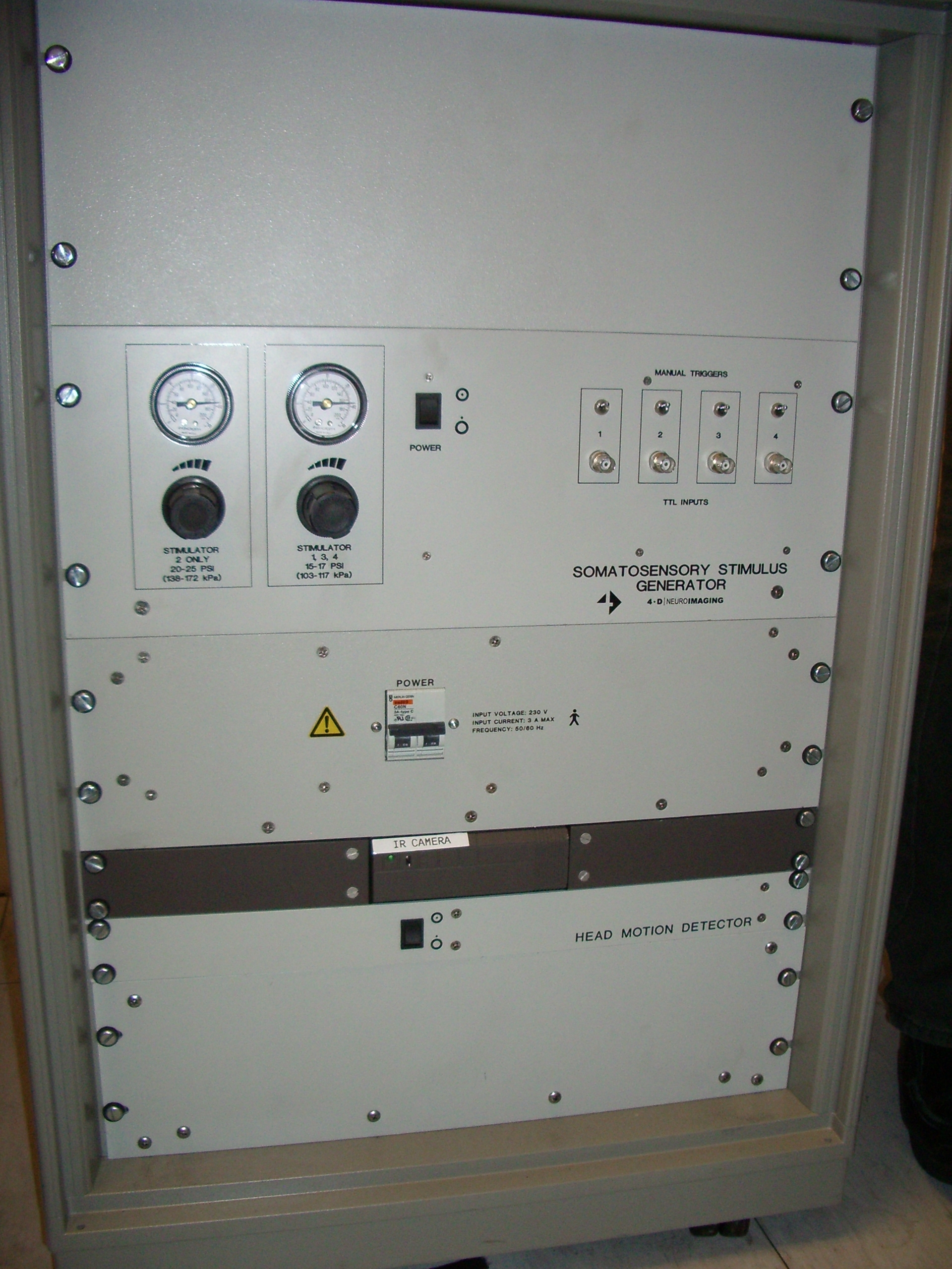 MEG Somatosensory Unit (Front): With IR Camera Swtich.